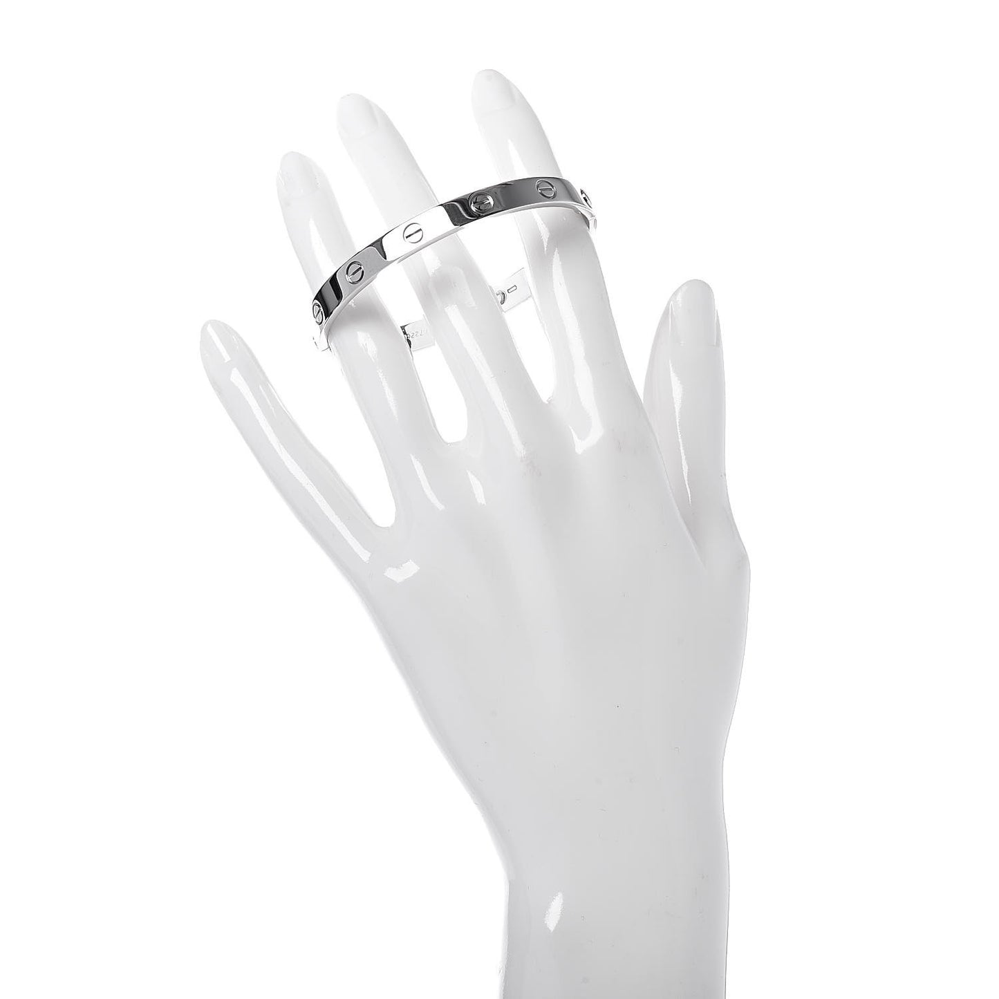 18K White Gold LOVE Bracelet 17