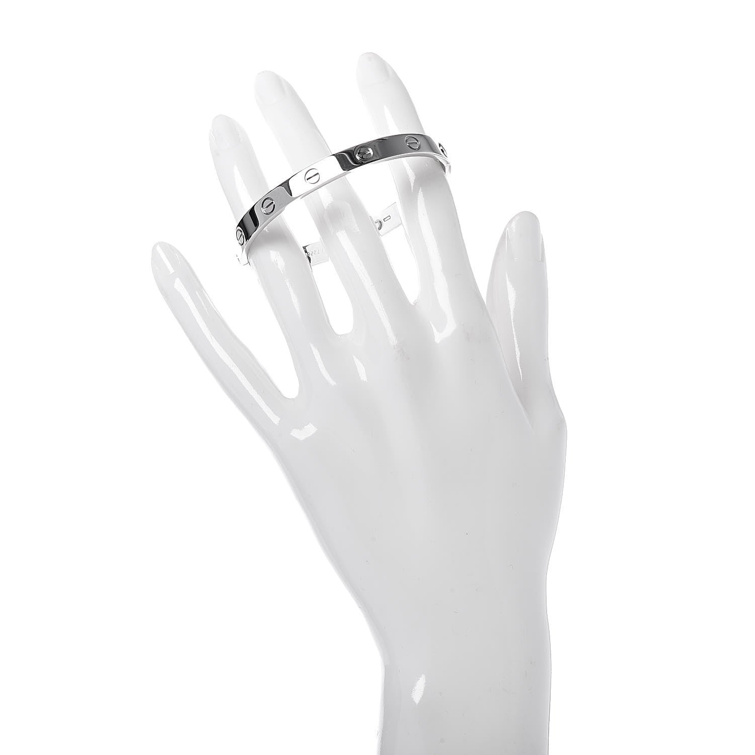 Cartier 18K White Gold LOVE Bracelet 17 2 of 6