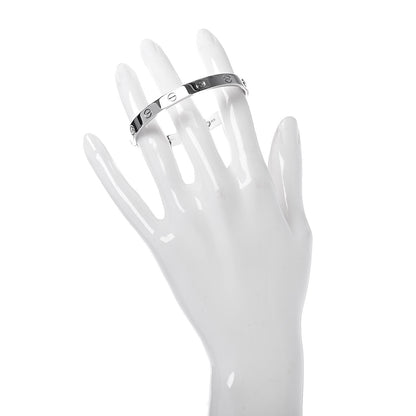 Cartier 18K White Gold LOVE Bracelet 17 2 of 6