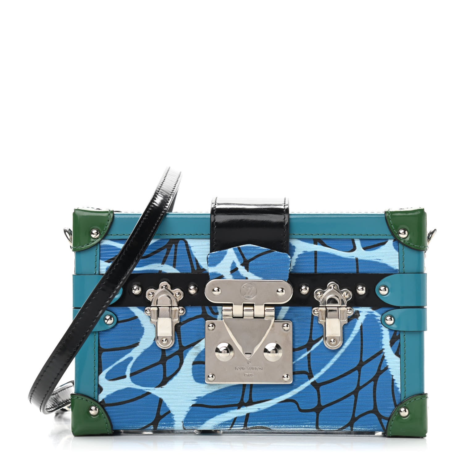 Louis Vuitton Epi Petite Malle Aqua 1 of 12