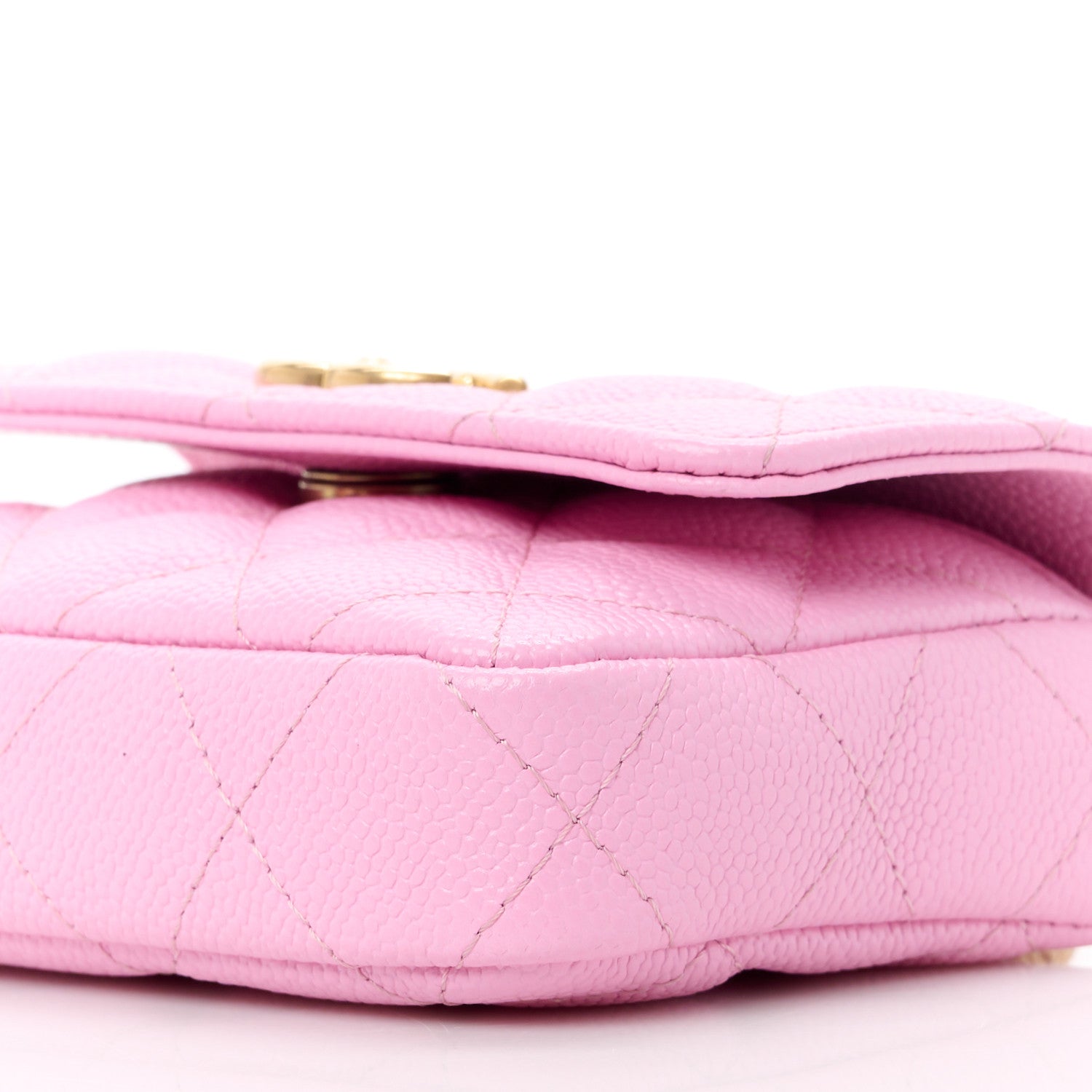 Chanel Caviar Quilted Sweetheart Clutch With Chain Pink 11 of 12