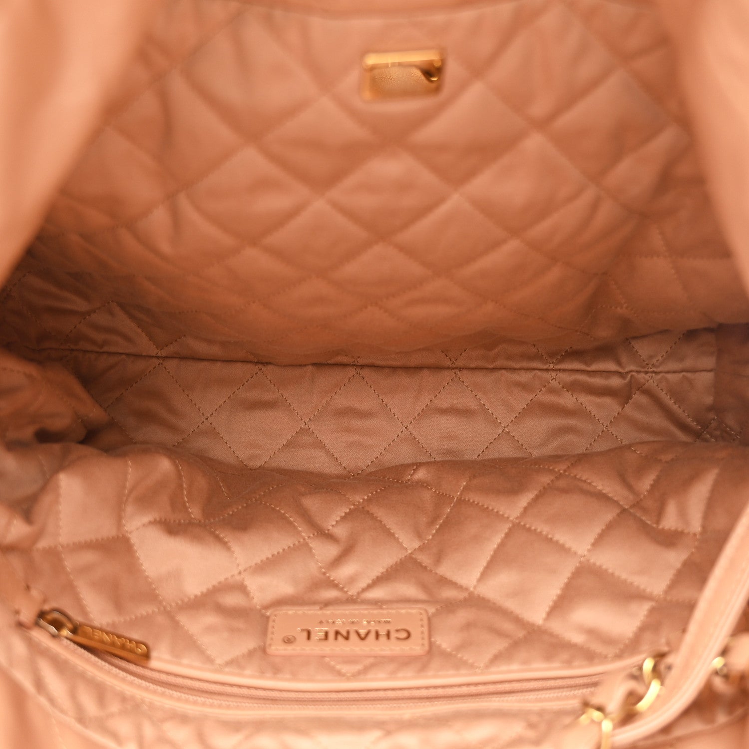 Chanel Shiny Calfskin Quilted Small Chanel 22 Beige 6 of 13