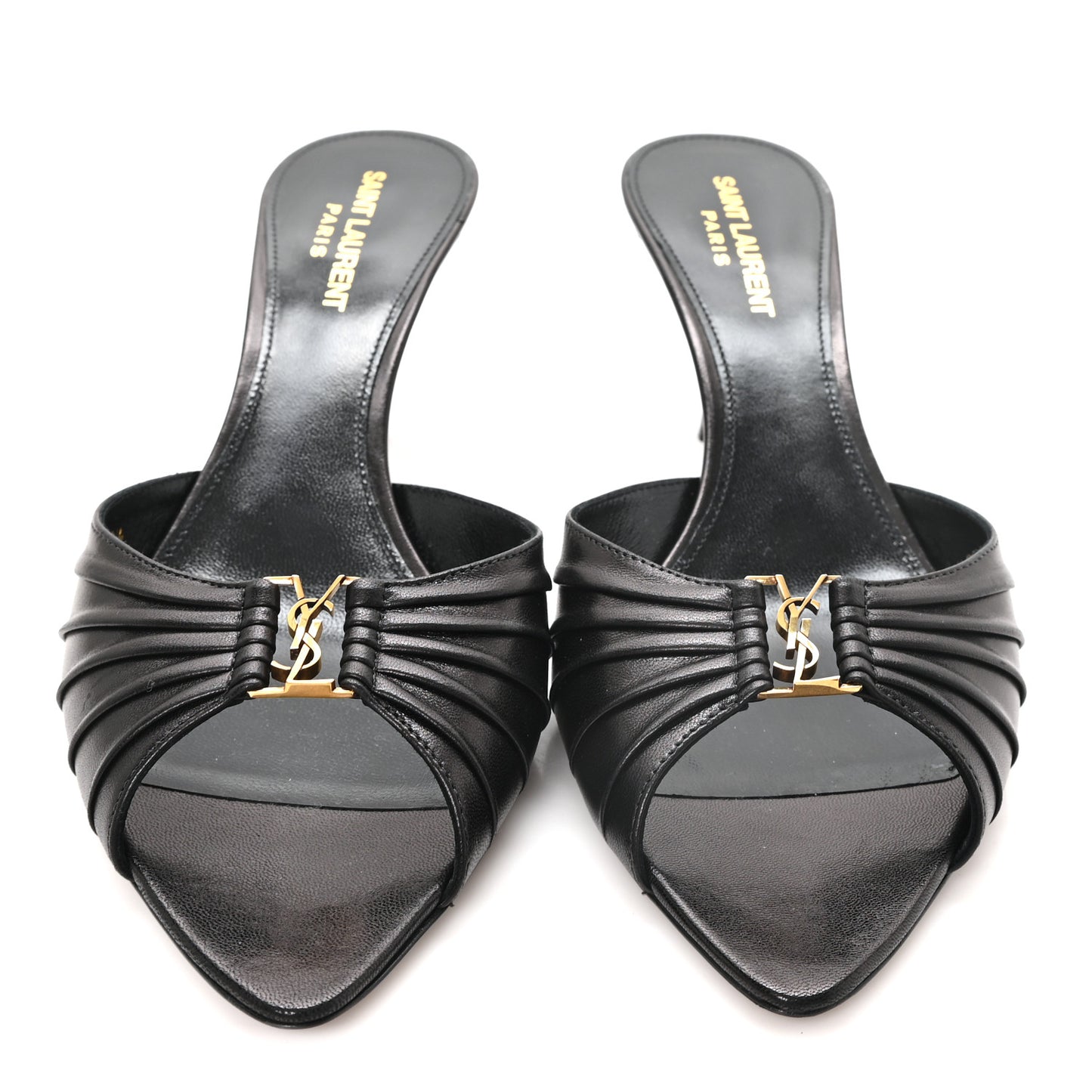 Nappa Sugar Babylone 90 Mules 40.5 Black