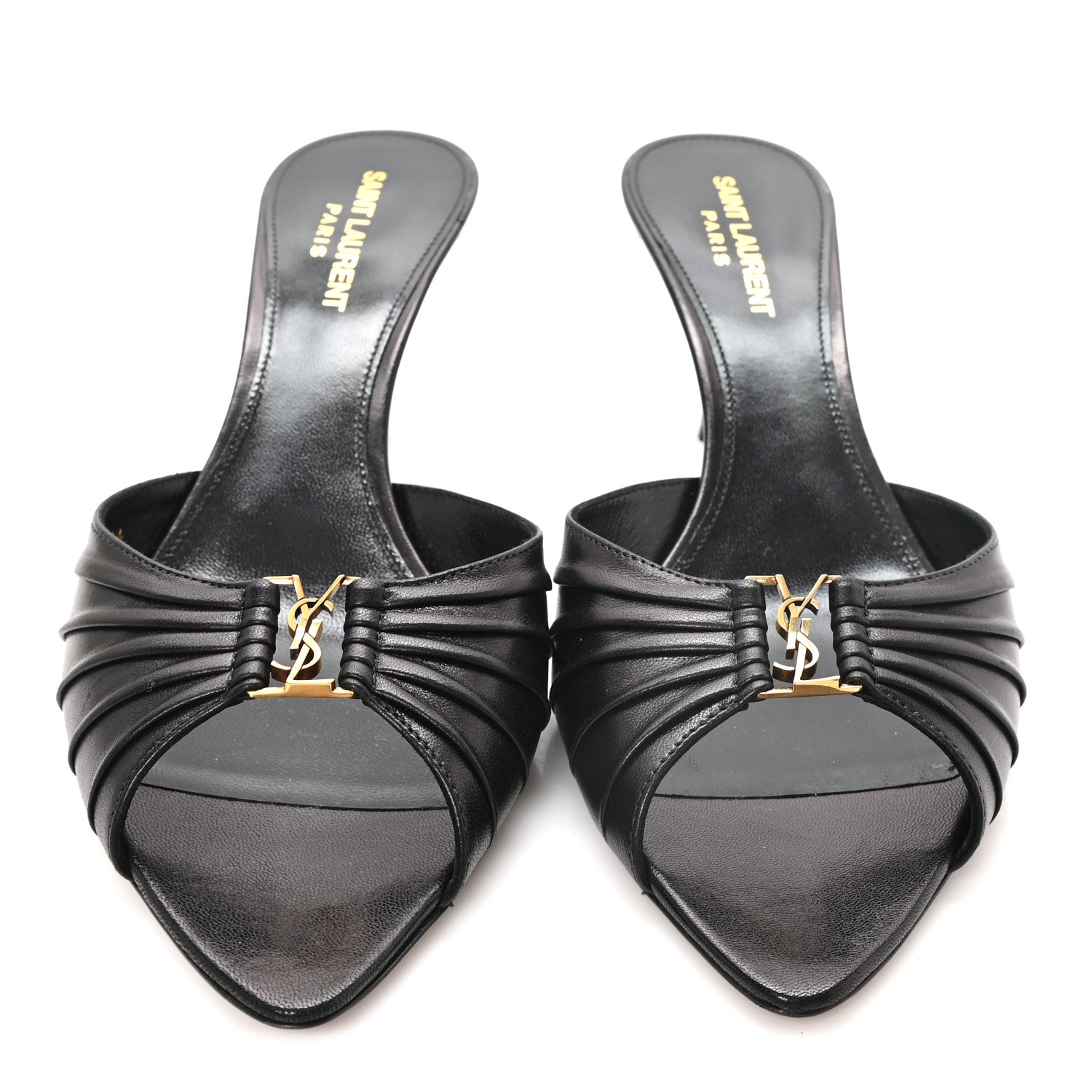 Saint Laurent Nappa Sugar Babylone 90 Mules 40.5 Black 3 of 9