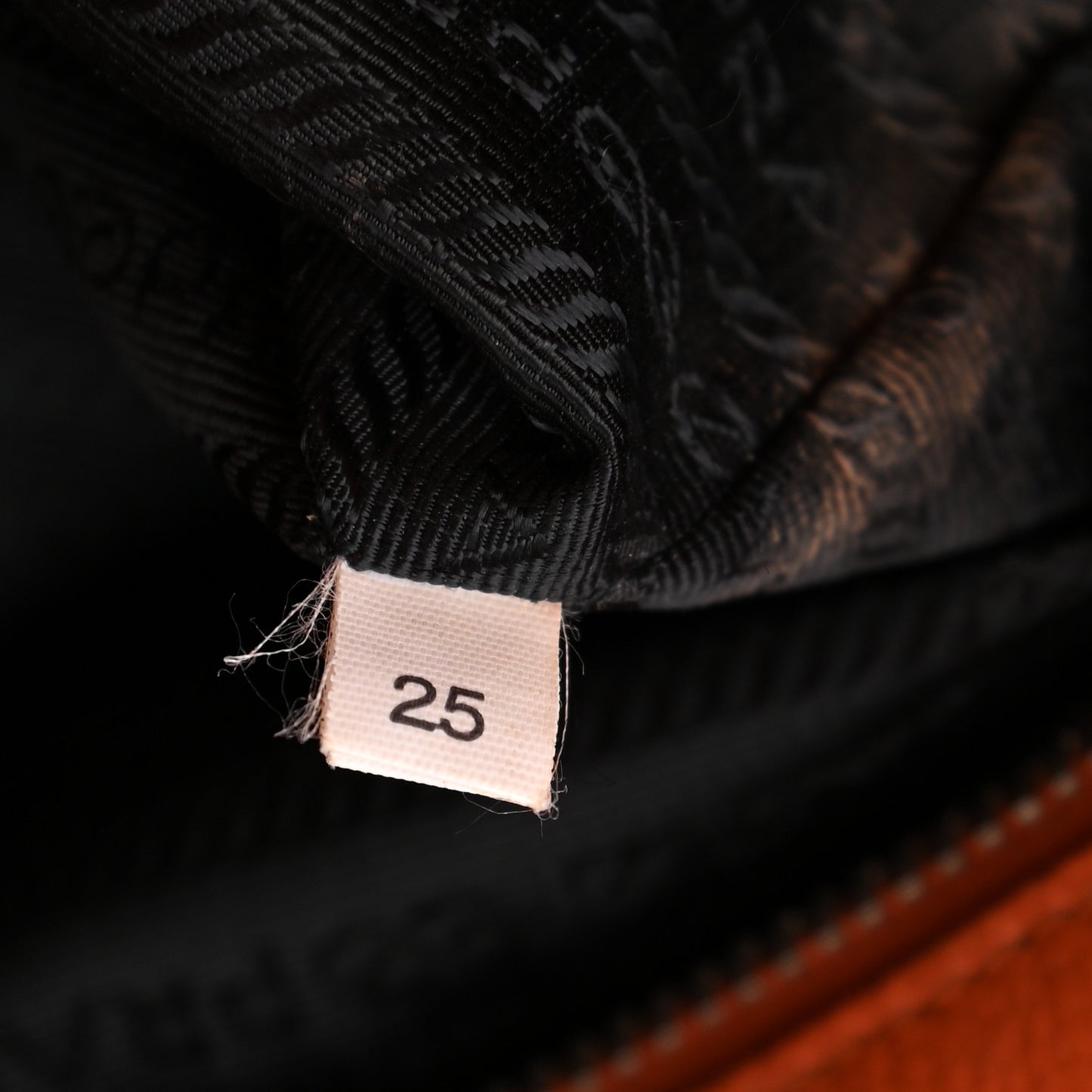 Vitello Phenix Embossed Logo Shoulder Bag Papaya