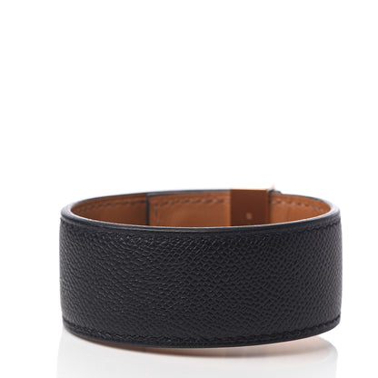 Hermes Madame Calfskin Collier de Chien 24 Bracelet T1 Black 3 of 5
