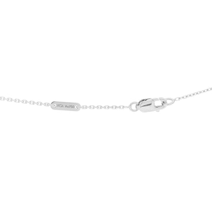 Van Cleef & Arpels 18K White Gold Turquoise Sweet Alhambra Butterfly Pendant Necklace 4 of 6