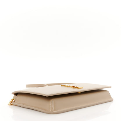 Saint Laurent Smooth Calfskin Monogram Phone Holder Crossbody Dark Beige 4 of 10