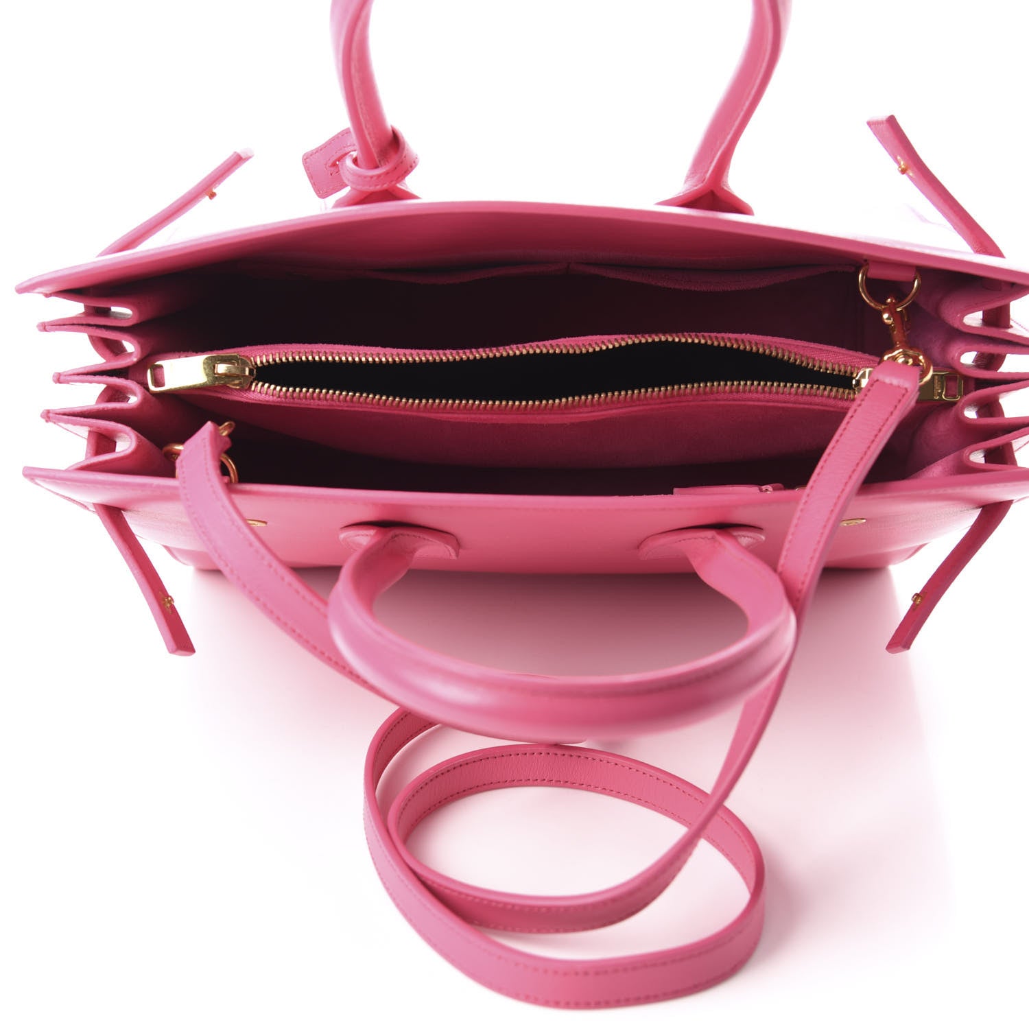 Saint Laurent Calfskin Small Sac De Jour Bubblegum 5 of 10