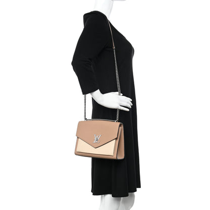 Louis Vuitton Soft Calfskin My Lockme Chain Bag BB Quartz 2 of 10
