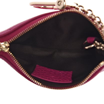 Gucci Pebbled Calfskin Soho Key Case Bright Bougainvillea 5 of 7