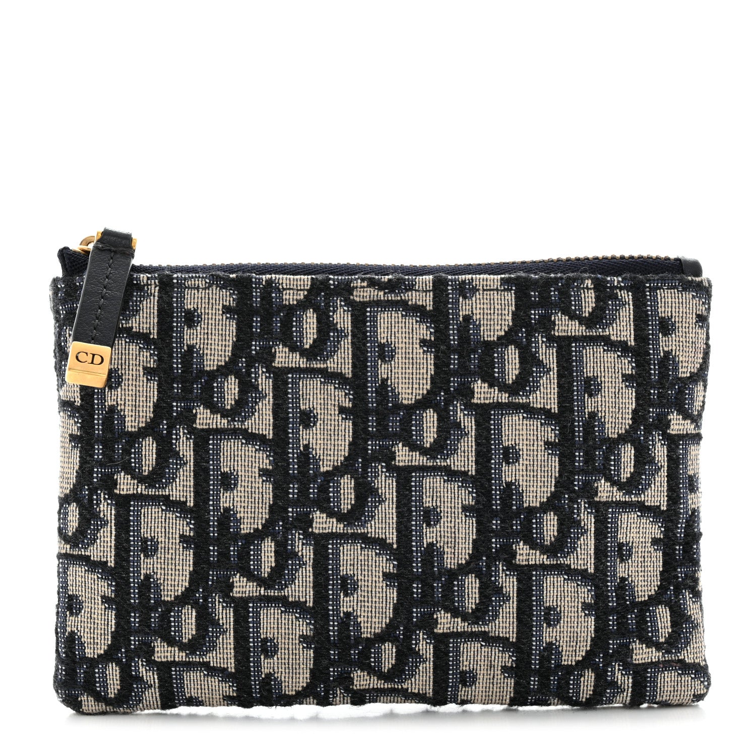 Christian Dior Oblique Zipped Card Holder Blue 1 of 7