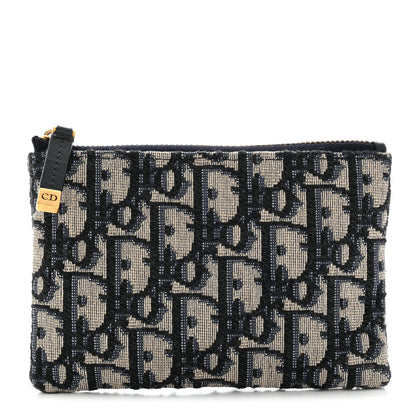 Christian Dior Oblique Zipped Card Holder Blue 1 of 7