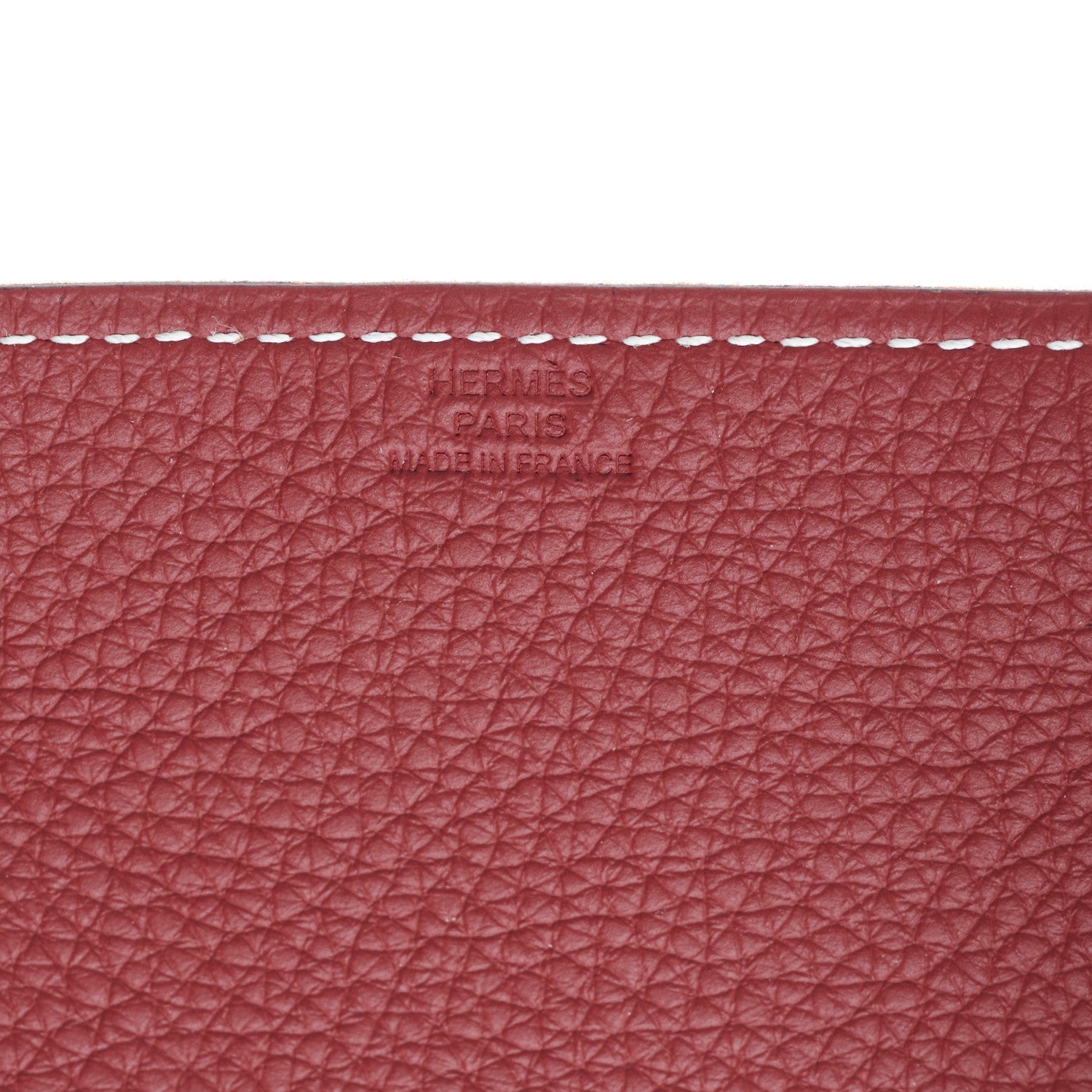 Hermes Taurillon Clemence Felt Bridge Mises et Relances Change Tray Orange Rouge H 7 of 9