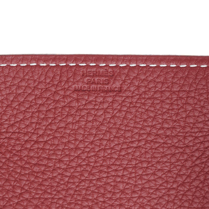 Hermes Taurillon Clemence Felt Bridge Mises et Relances Change Tray Orange Rouge H 7 of 9
