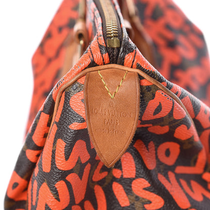 Louis Vuitton Monogram Graffiti Speedy 30 Orange 6 of 17