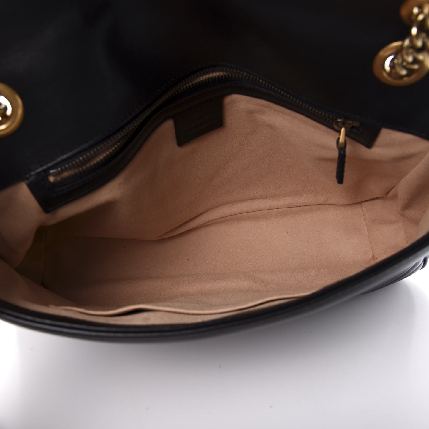 Calfskin Matelasse Medium GG Marmont Shoulder Bag Black