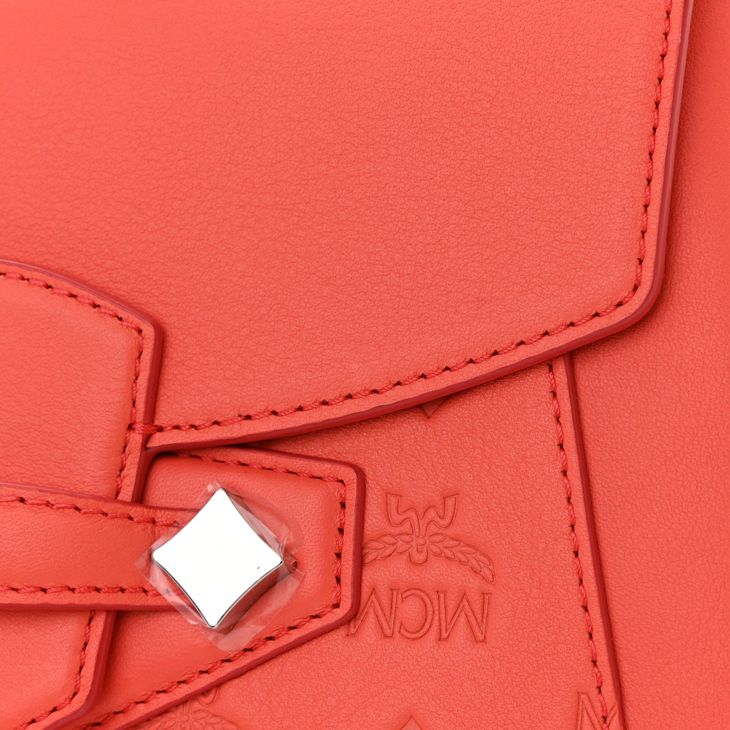 Calfskin Ottomar Monogram Essential Small Backpack Hot Coral