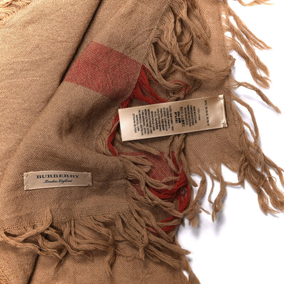 Burberry Merino Wool House Check Scarf Brown 3 of 3