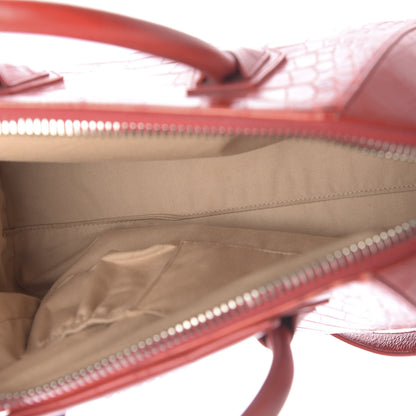 Givenchy Calfskin Crocodile Embossed Medium Antigona Red 5 of 17