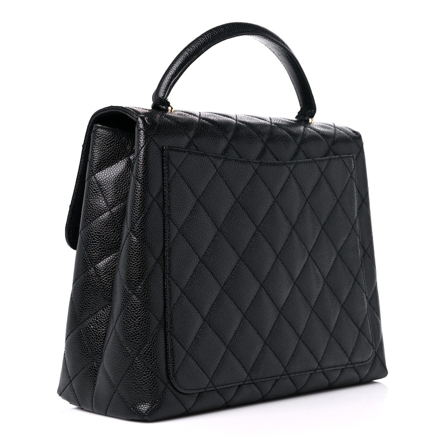 Chanel Caviar Quilted Jumbo Kelly Flap Black 3 of 14