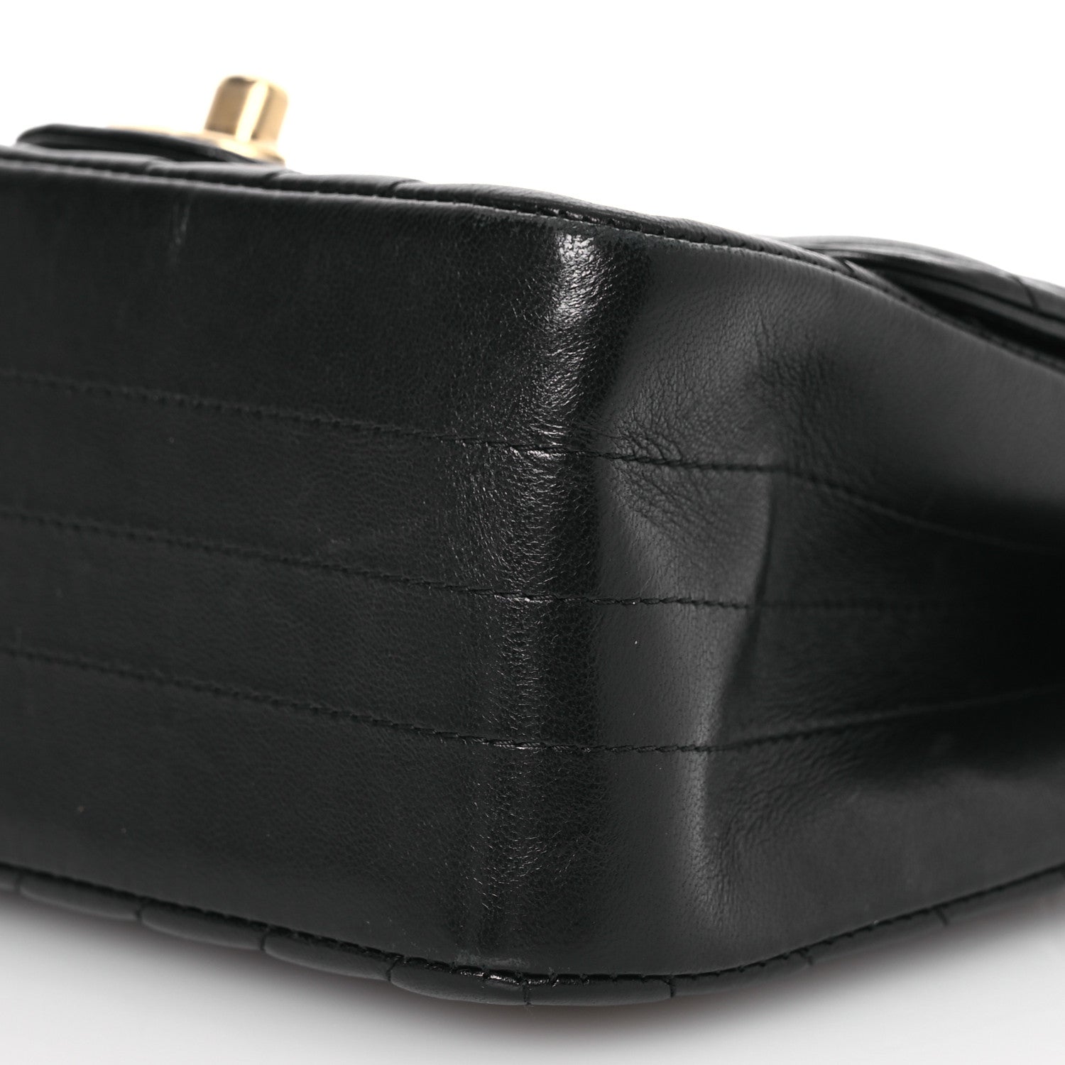 Chanel Lambskin Chevron Quilted Mini Square Flap Black 10 of 13