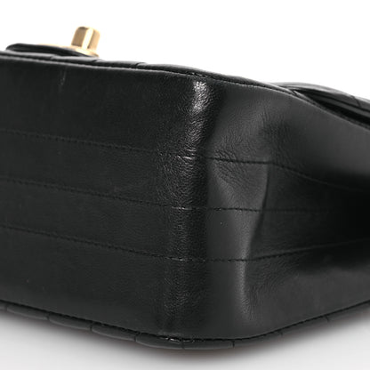 Chanel Lambskin Chevron Quilted Mini Square Flap Black 10 of 13
