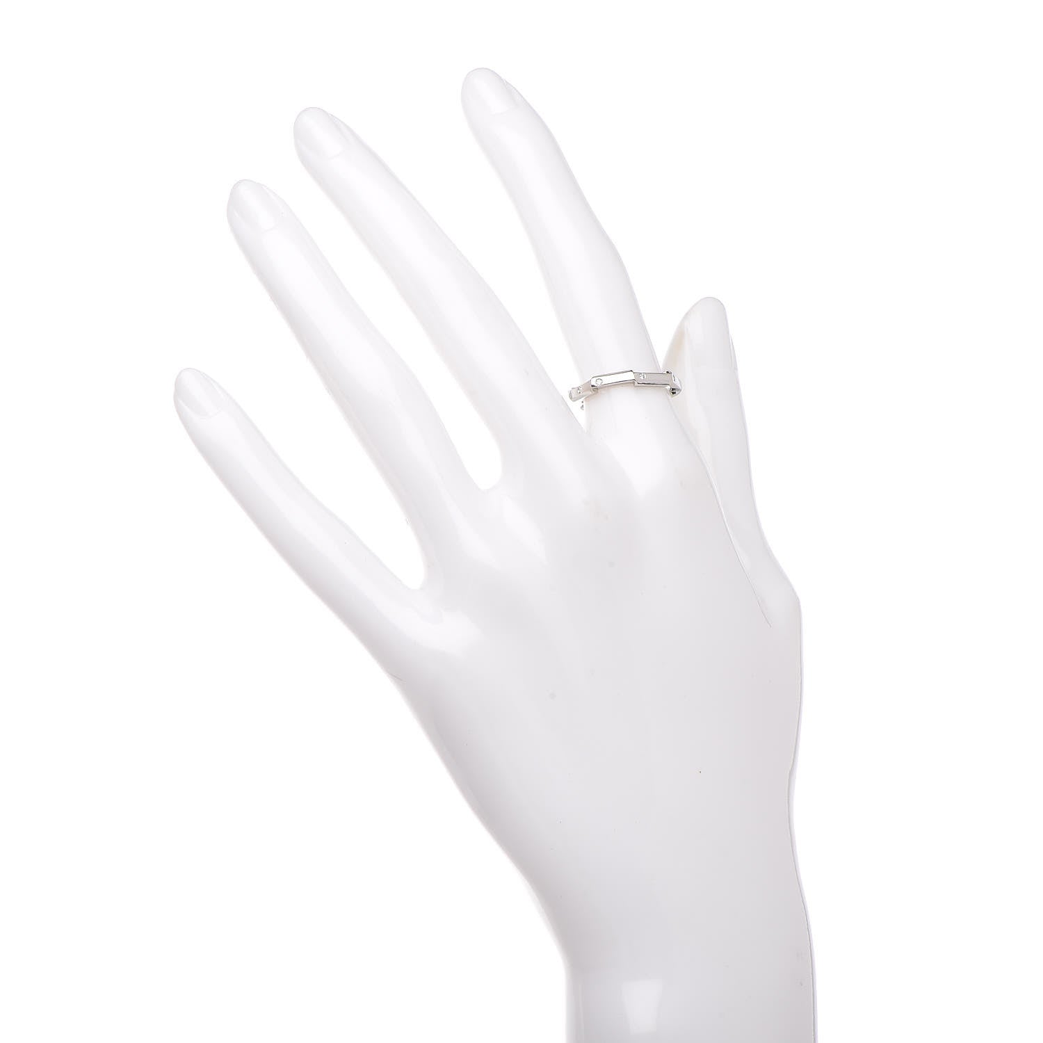 Gucci Platinum Diamond Link To Love Band Ring 50 5.25 2 of 5
