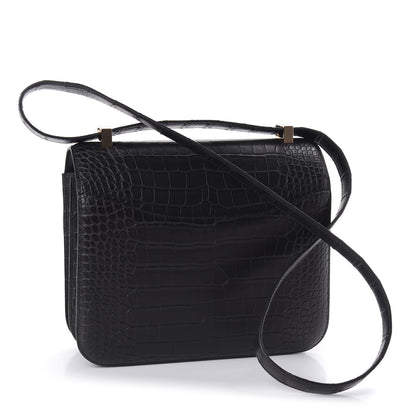 Hermes Matte Alligator Constance 24 Black 3 of 23