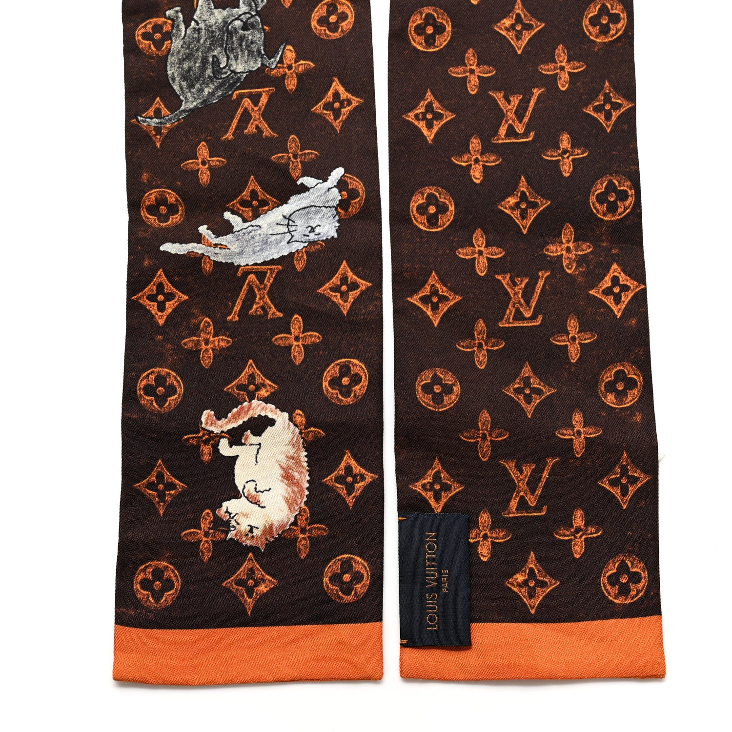 Louis Vuitton Silk Catogram Classic Bandeau Marron 2 of 5