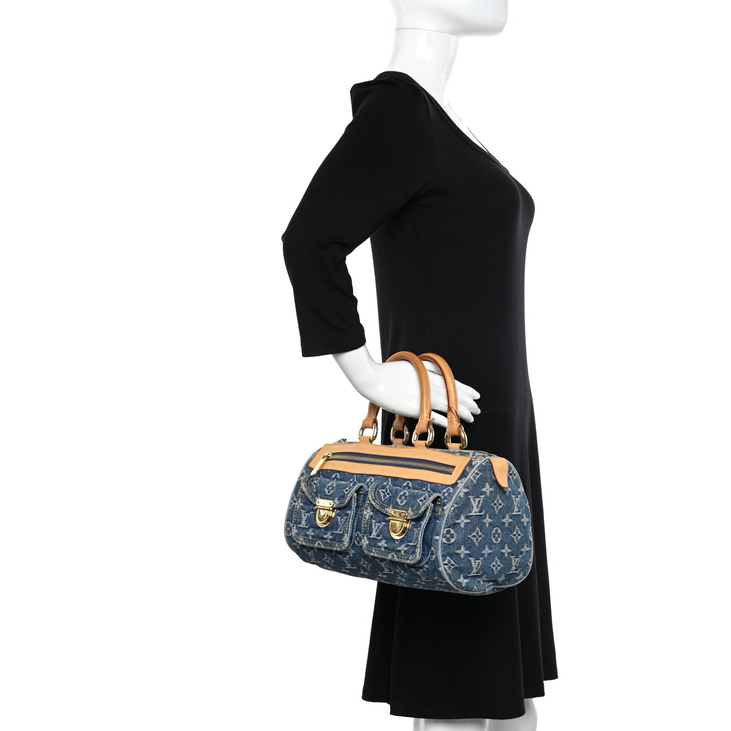 Louis Vuitton Monogram Denim Neo Speedy Blue 2 of 11