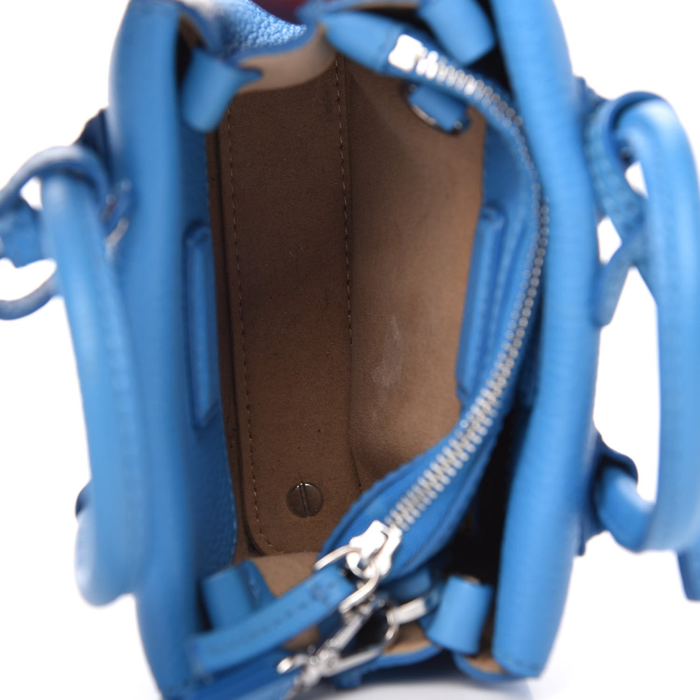 Grained Calfskin X-Mini Milla Tote Tile Blue
