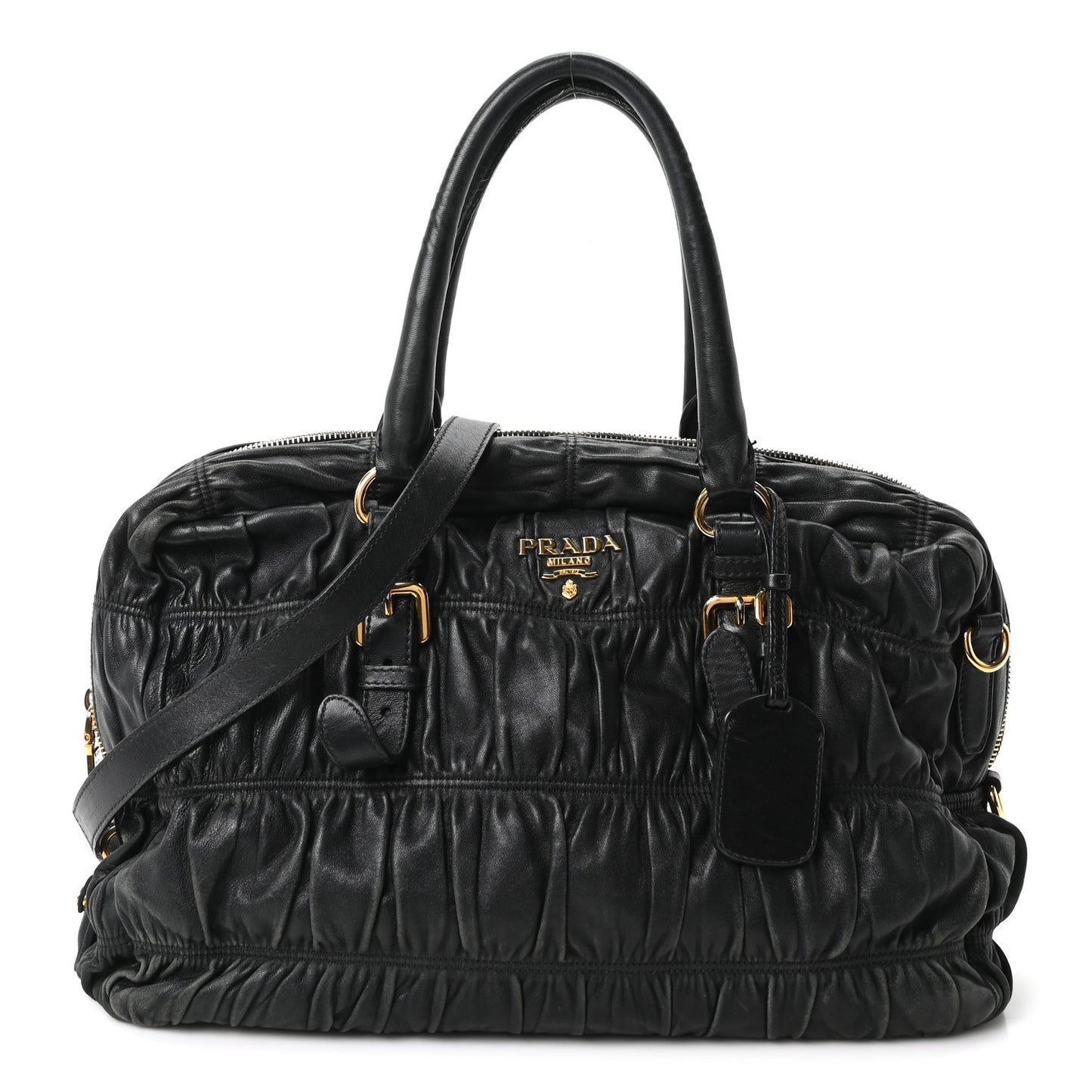 Nappa Gaufre Tote Black