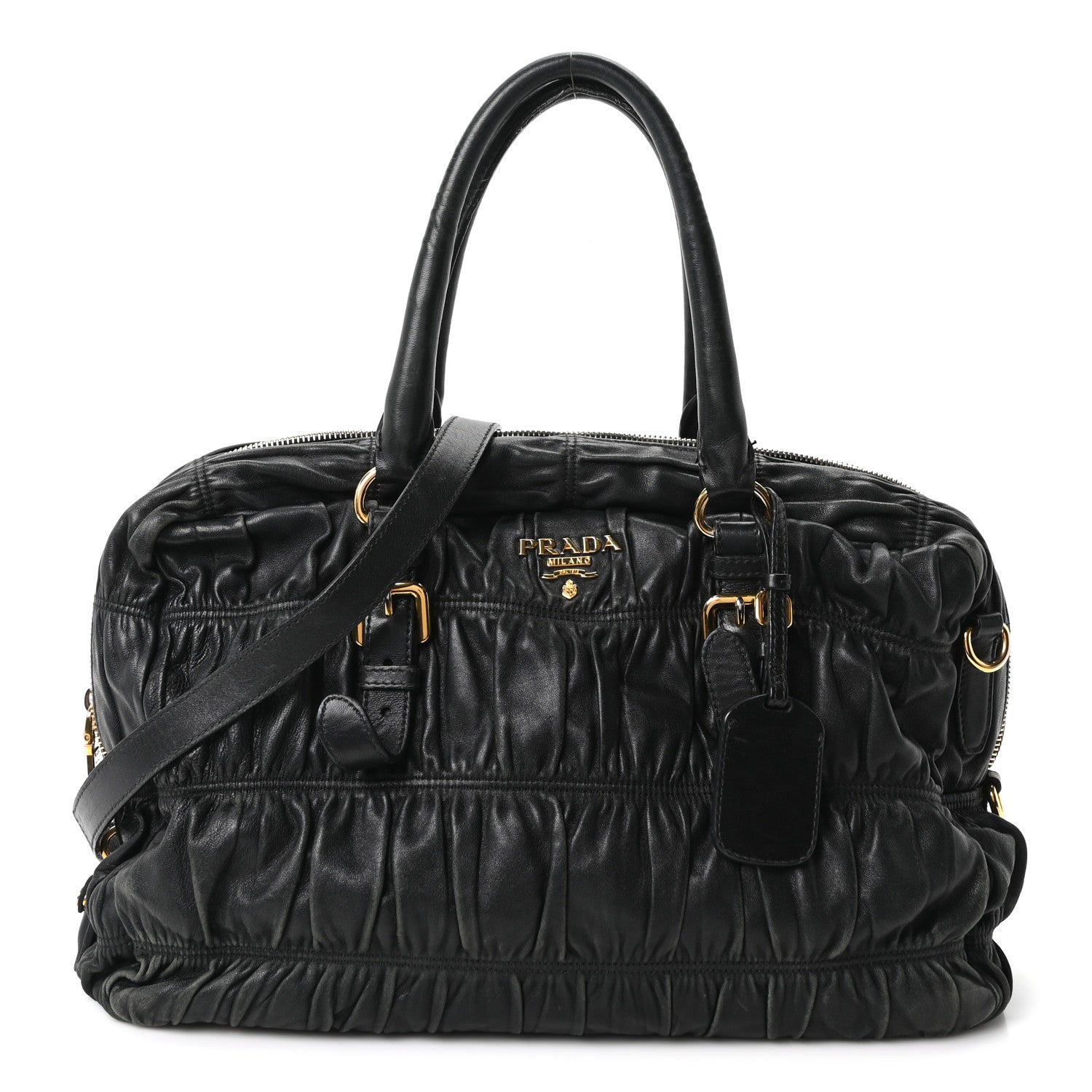Prada Nappa Gaufre Tote Black 1 of 10