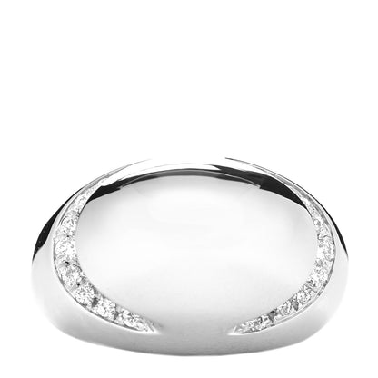 Bulgari 18K White Gold Diamond Dome Ring 53 6.5 1 of 6