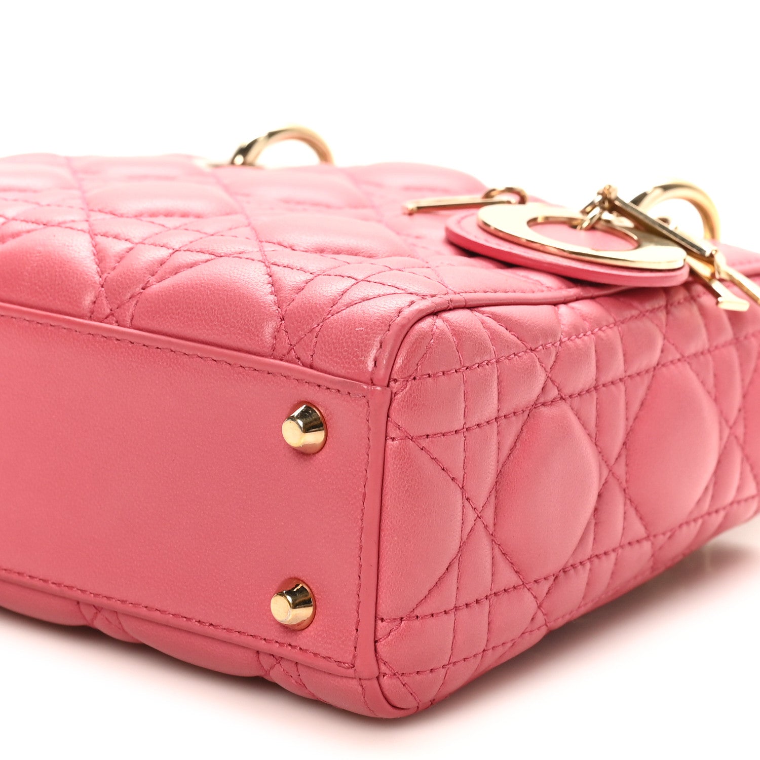 Christian Dior Lambskin Cannage Mini Lady Dior Pink 1872420