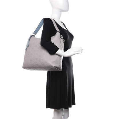 MCM Calfskin Ottomar Monogram Large Klara Hobo Dove 2 of 11