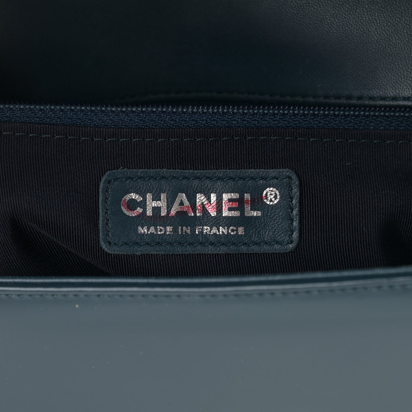 Glazed Calfskin New Medium Boy Flap Blue