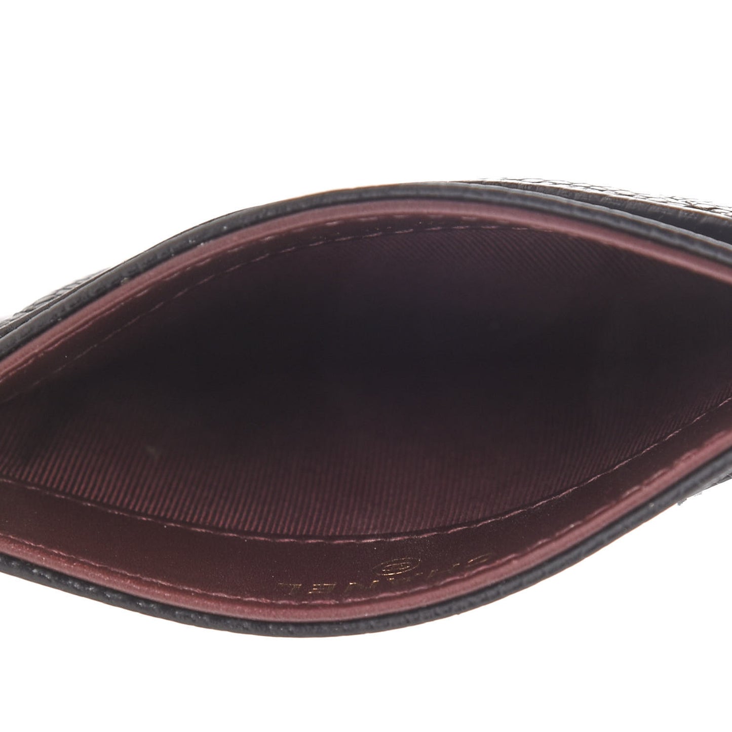 Caviar Quilted Card Holder Black