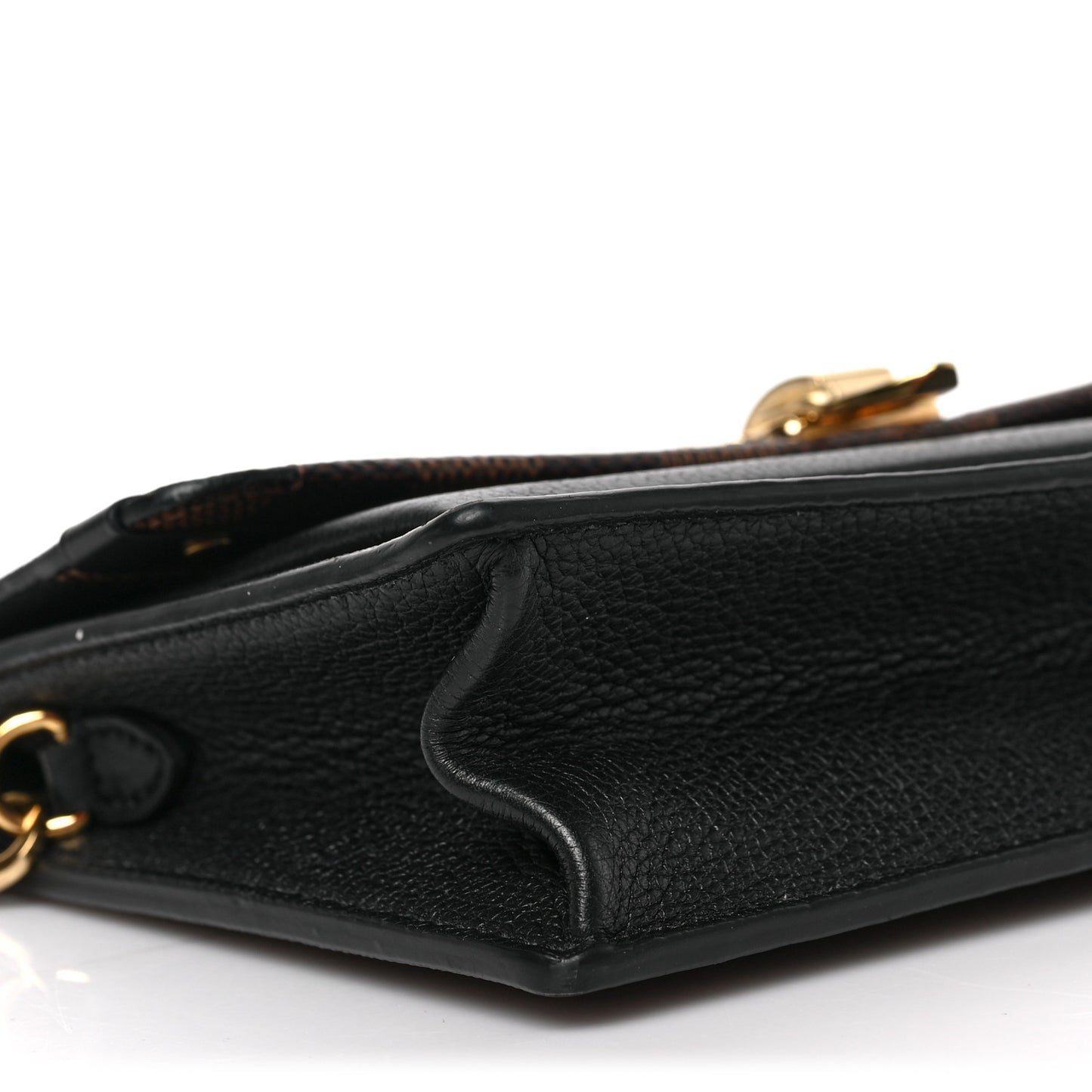 Damier Ebene Vavin Chain Wallet Black