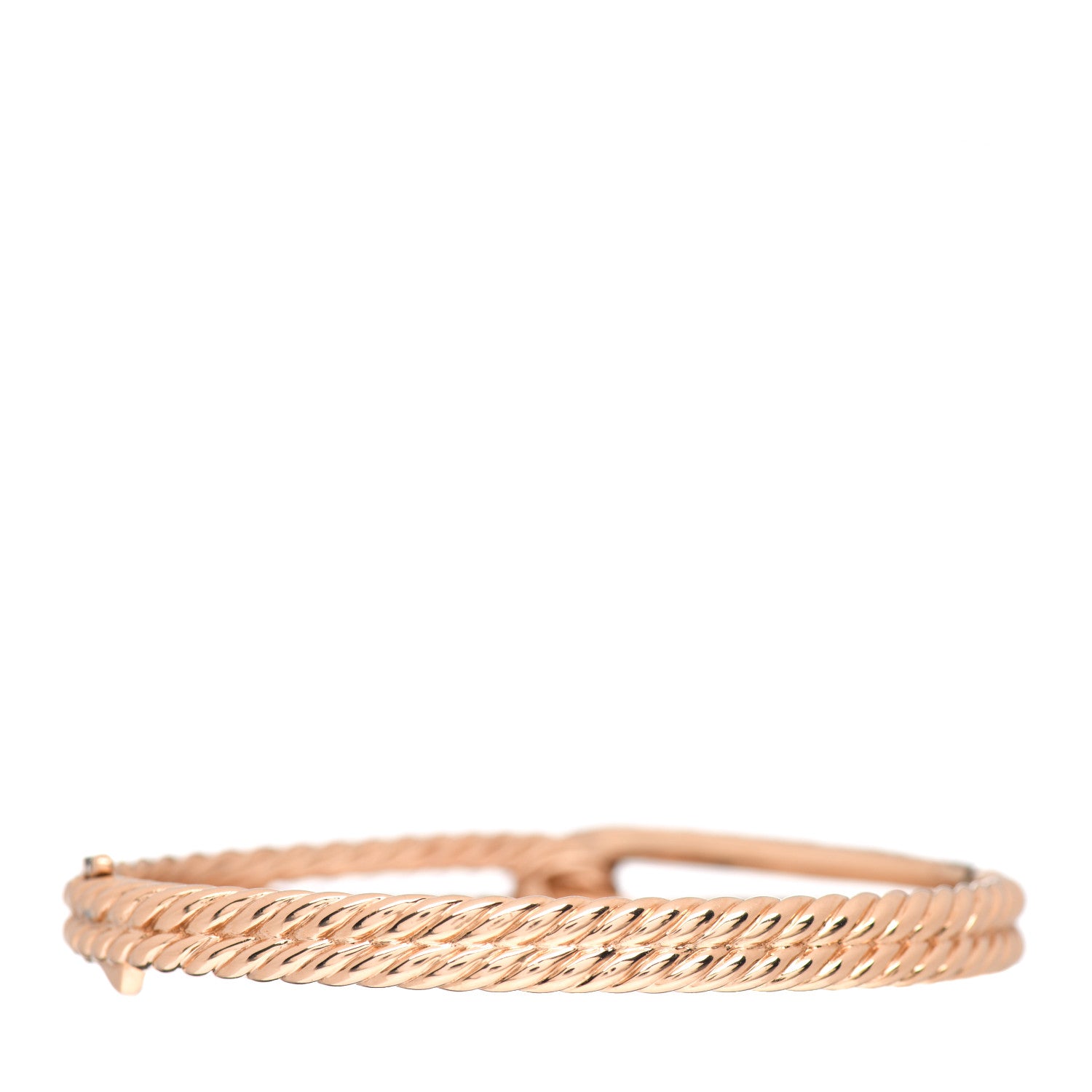 David Yurman 18K Rose Gold Diamond Single Loop Labyrinth Bracelet 3 of 4