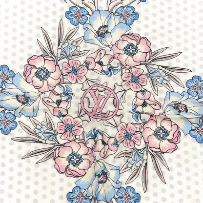 Louis Vuitton Silk Wool Monogram Flower Shawl Beige 2 of 3
