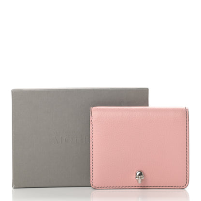 Alexander McQueen Calfskin Skull Short Flap Wallet Pink 10 of 10