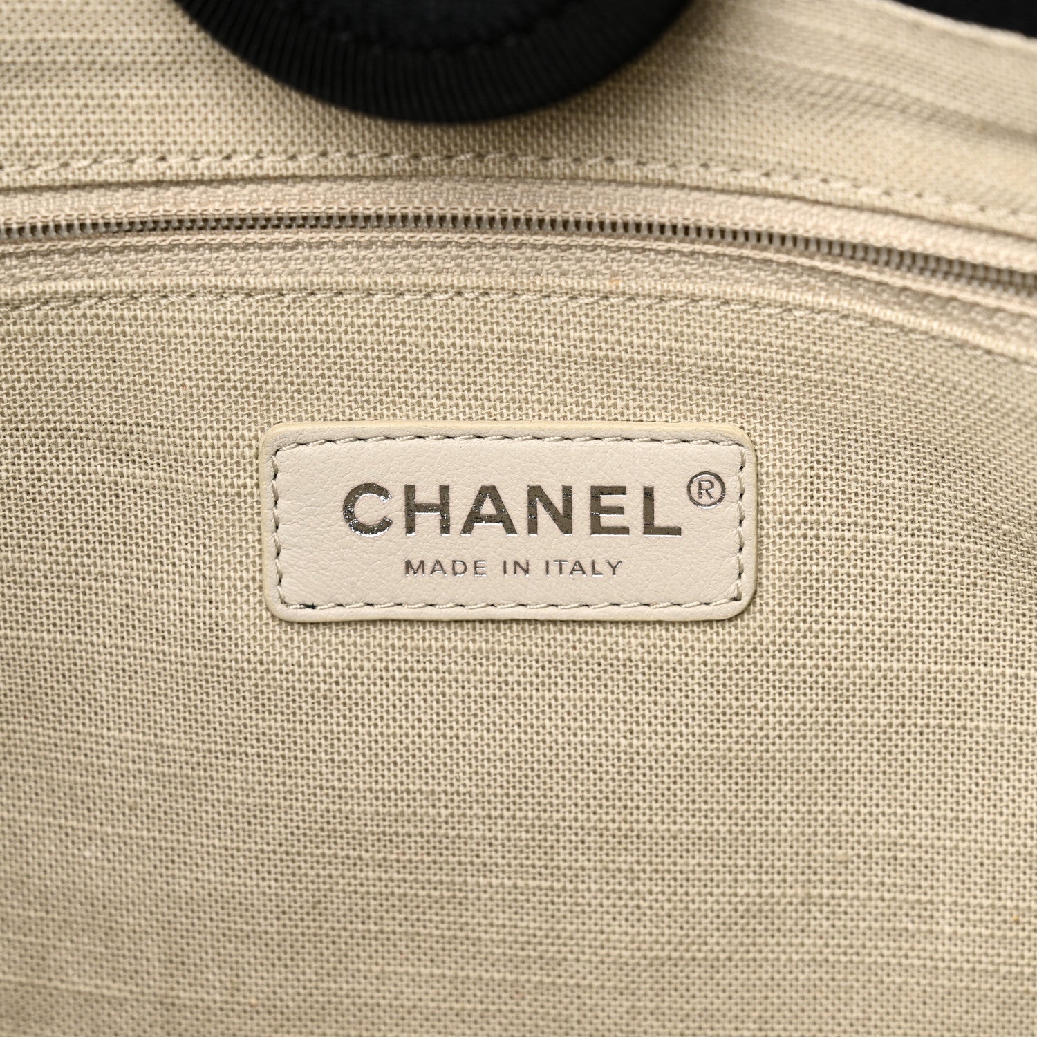 Chanel Mixed Fibers Small Deauville Tote Navy Blue 6 of 10