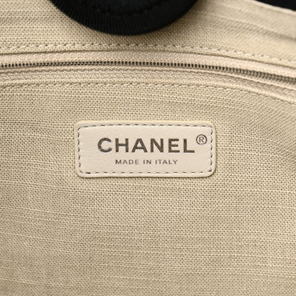 Chanel Mixed Fibers Small Deauville Tote Navy Blue 6 of 10