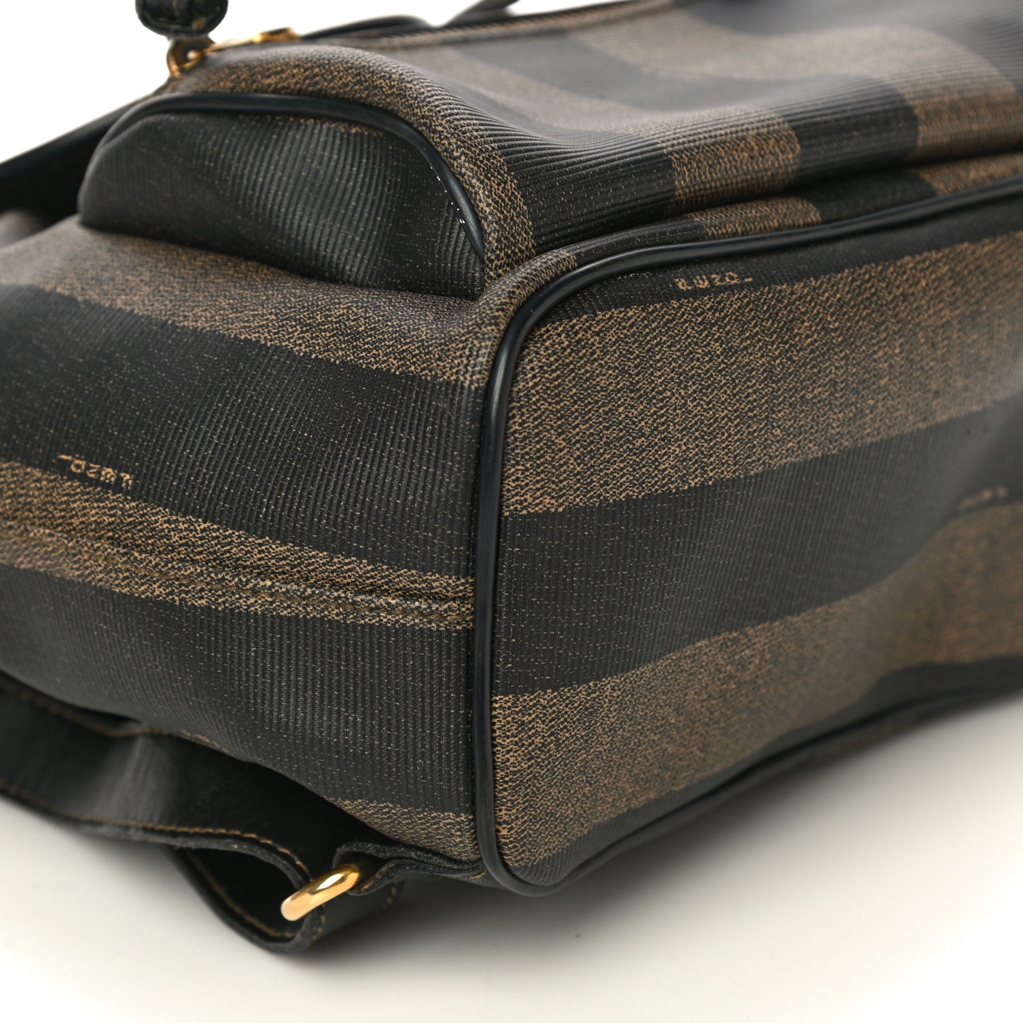 Coated Canvas Pequin Drawstring Backpack Tobacco