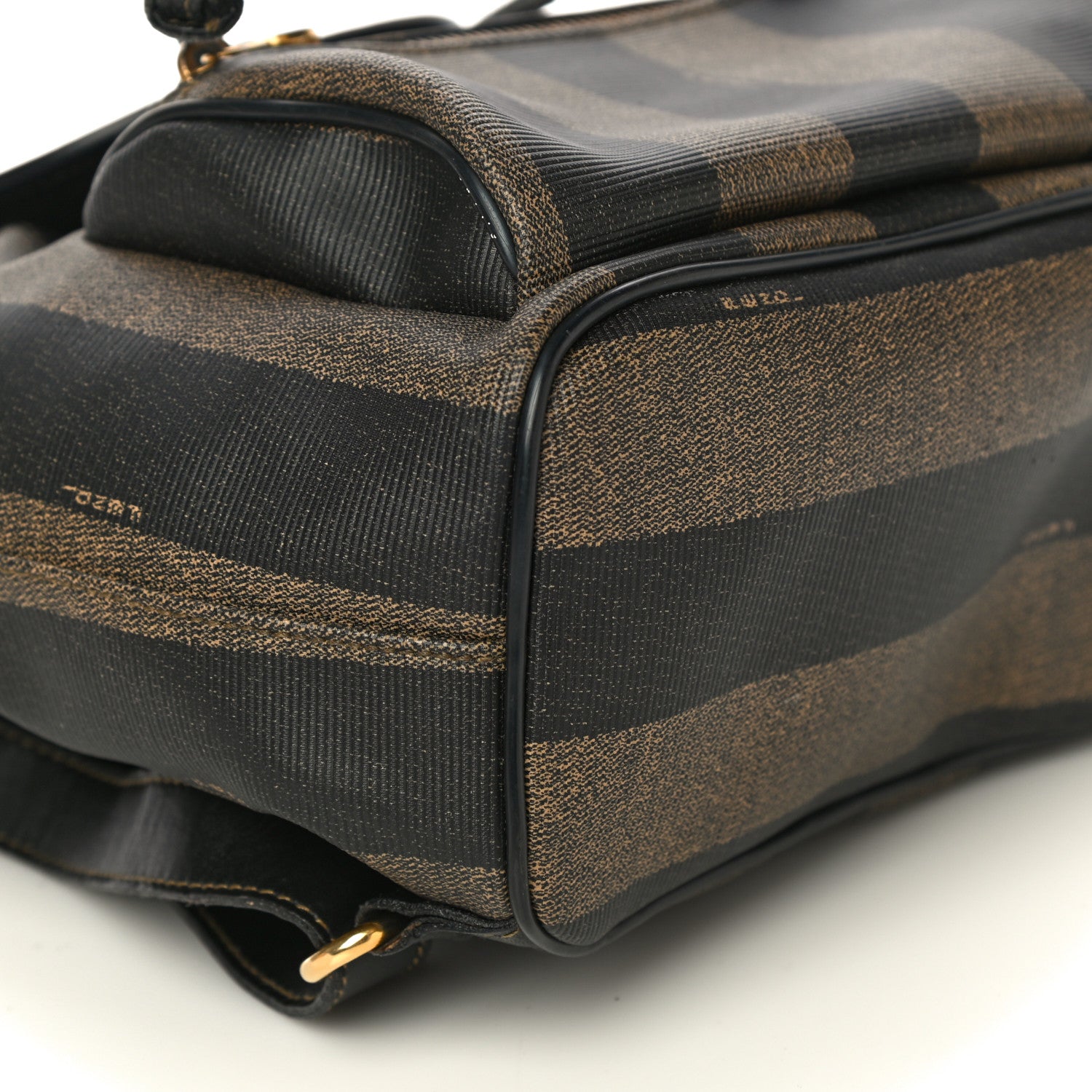 Fendi Coated Canvas Pequin Drawstring Backpack Tobacco 8 of 19