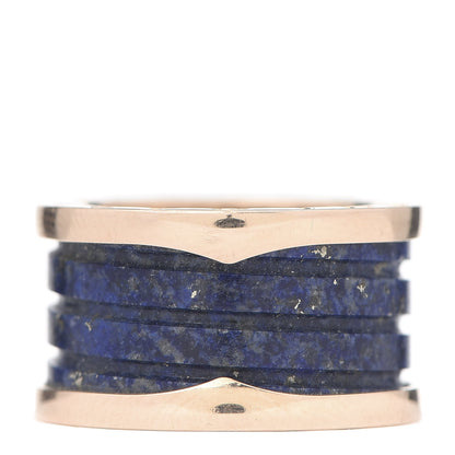 Bulgari 18K Rose Gold Lapis Lazuli B.Zero1 Four-Band Ring 50 5.5 1 of 6