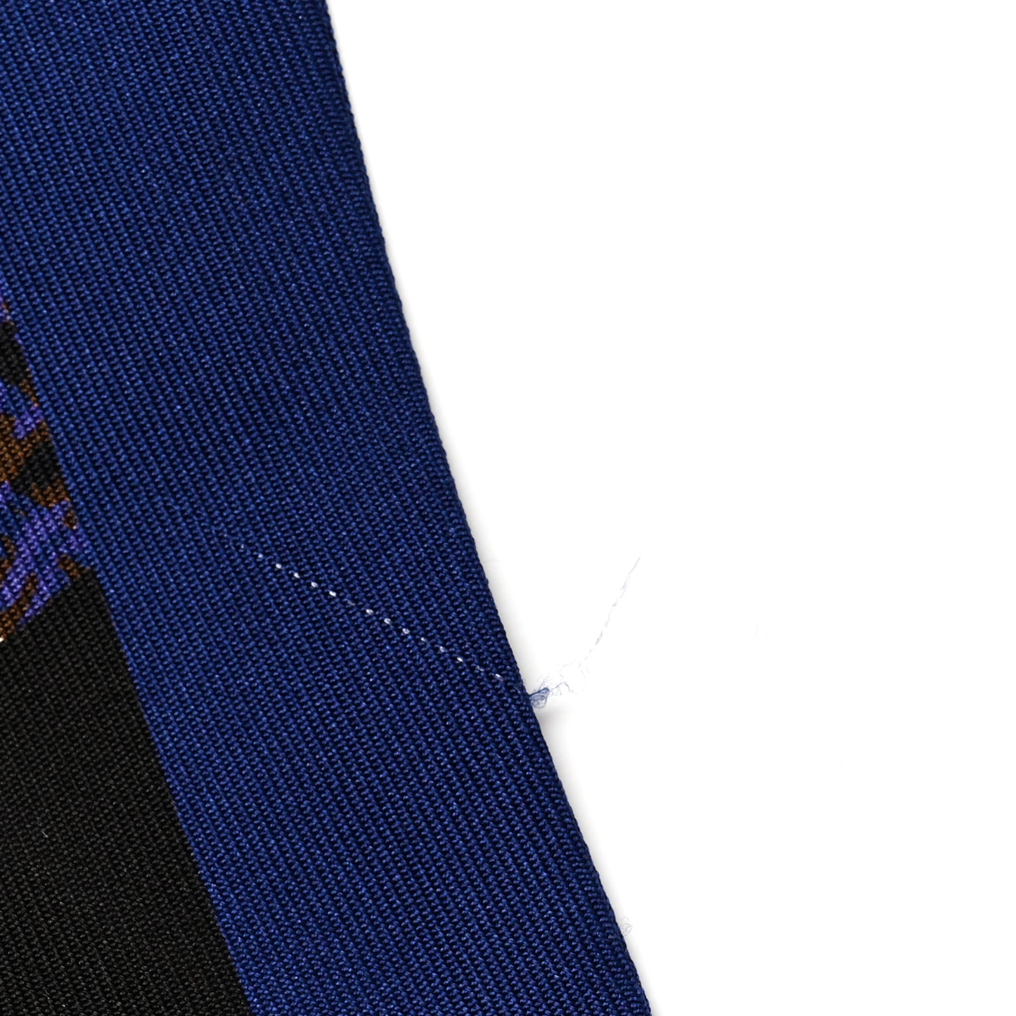 Silk Twill Slim Bandeau Scarf Blue Multicolor