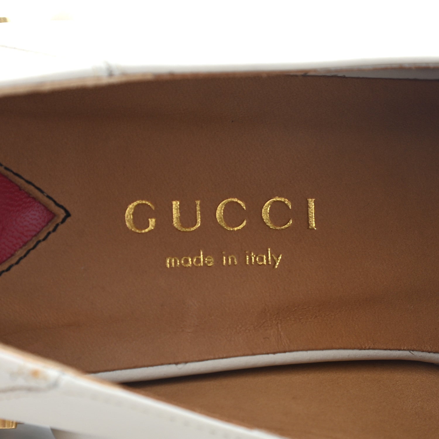 Gucci Betis Glamour Calfskin Web Pearl Embellished Peyton 35mm Loafer Pumps 35 White 6 of 13